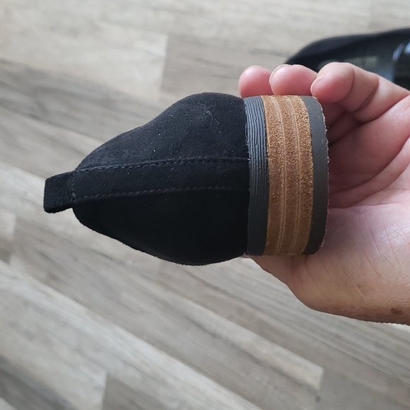 DR SHOALS WOMEN'S ECLIPSE MEMORY FOAM BLACK PATENT AND SUEDE LOAFERS SZ 7.5 - Picture 6 of 11